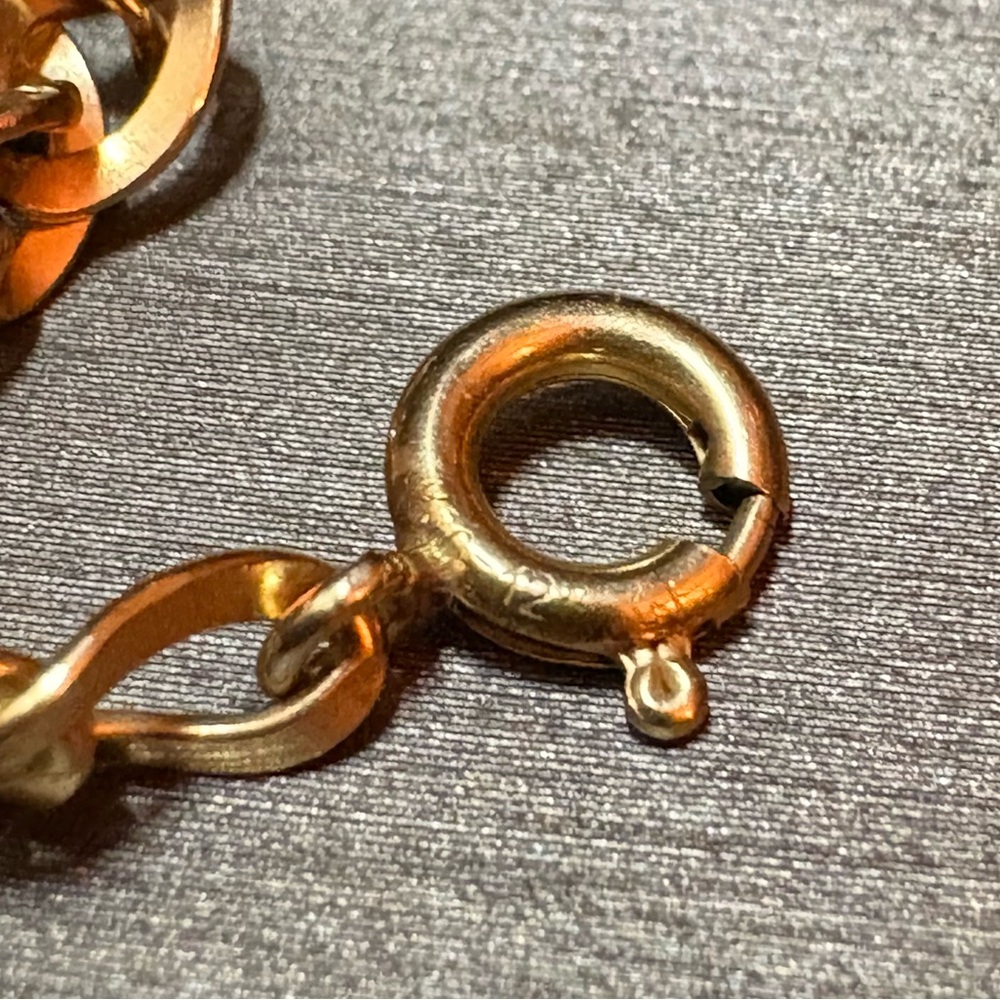 Classic Chunky 12K Gold Filled Link Bracelet - Picture 3 of 6